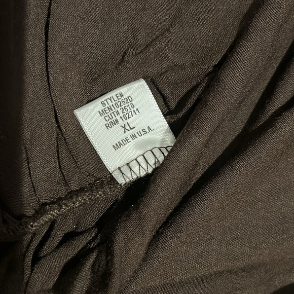 Brown with Gold Metallic Shimmer Cowl Neck Top-XL - Picture 6 of 10